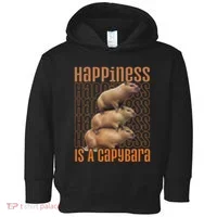 Capybara Happiness Is A Capybara Toddler Hoodie thumb 0