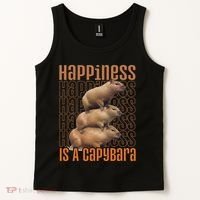 Capybara Happiness Is A Capybara Tank Top thumb 2