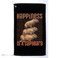 Capybara Happiness Is A Capybara Golf Towel thumb 0
