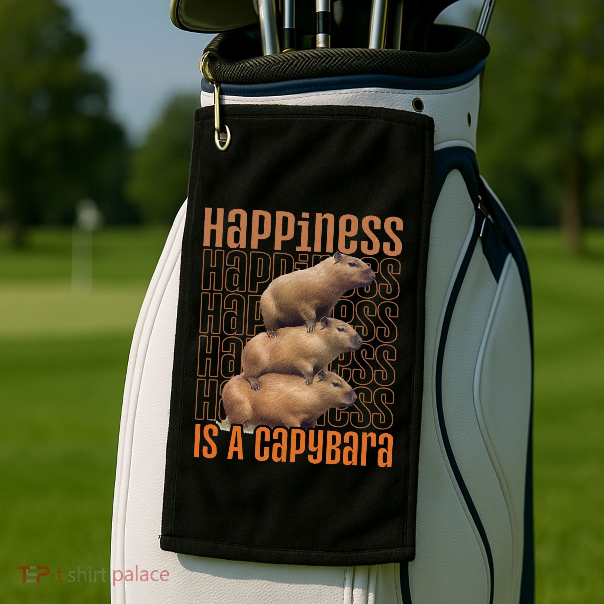 Capybara Happiness Is A Capybara Golf Towel
