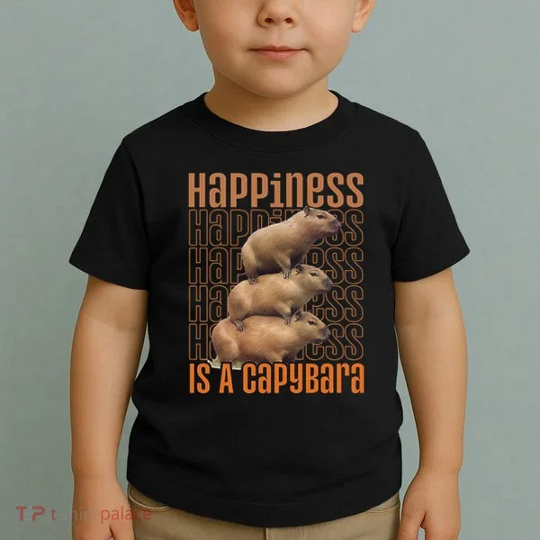 Capybara Happiness Is A Capybara Toddler T-Shirt