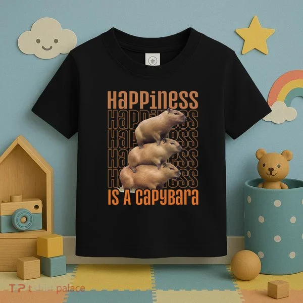 Capybara Happiness Is A Capybara Toddler T-Shirt