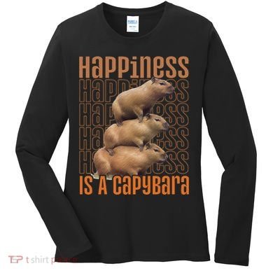 Capybara Happiness Is A Capybara Women's Long Sleeve Shirt