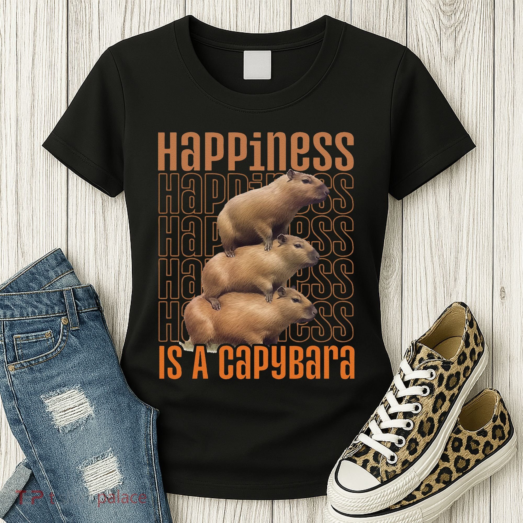 Capybara Happiness Is A Capybara Women's T-Shirt