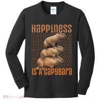 Capybara Happiness Is A Capybara Kids Long Sleeve Shirt thumb 0
