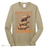 Capybara Happiness Is A Capybara Long Sleeve Shirt thumb 0