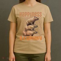 Capybara Happiness Is A Capybara T-Shirt thumb 4