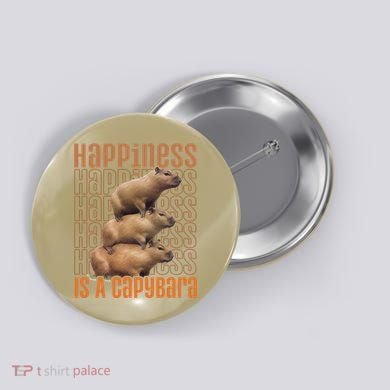 Capybara Happiness Is A Capybara Button