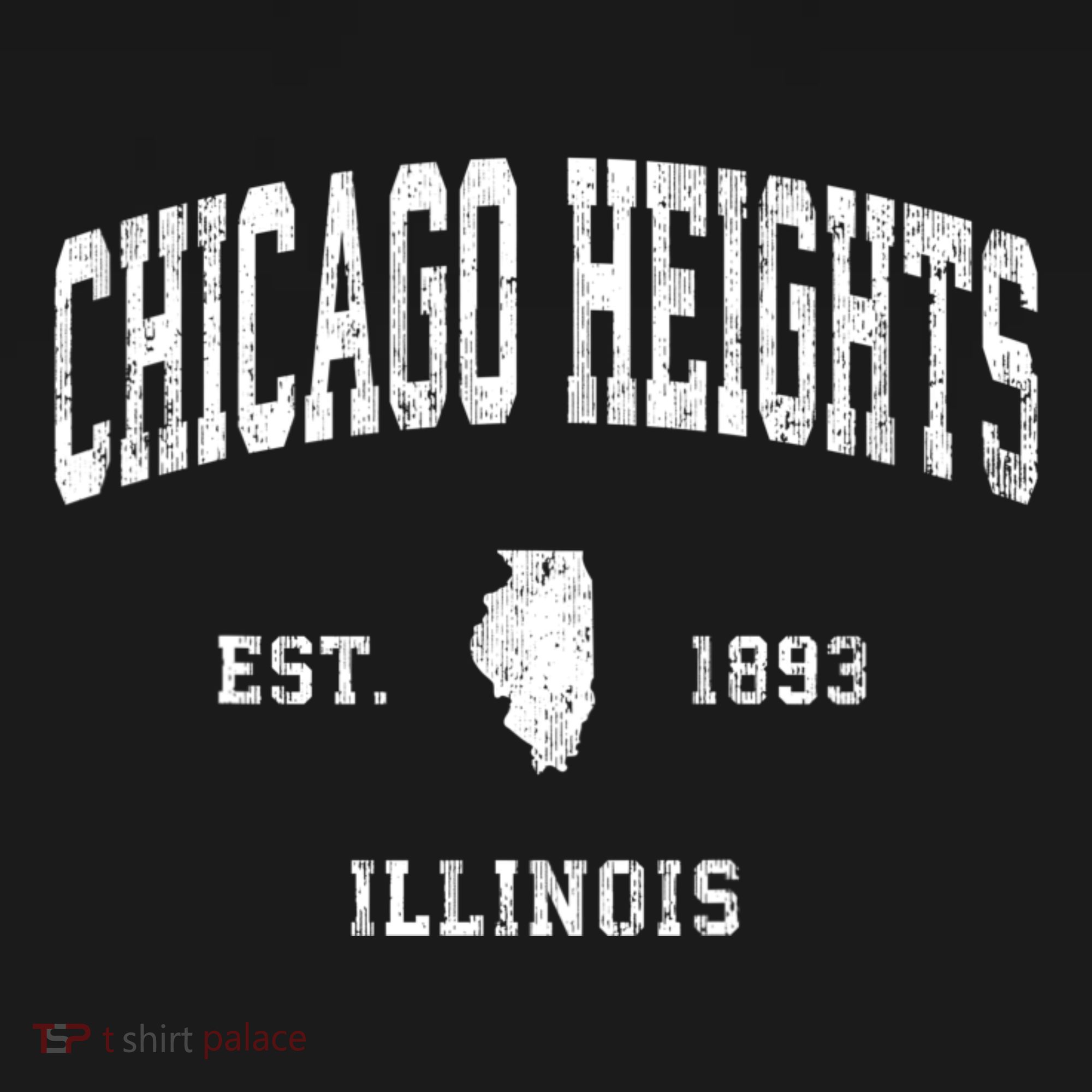 Chicago Heights Illinois Il Vintage Athletic Sports T-Shirt