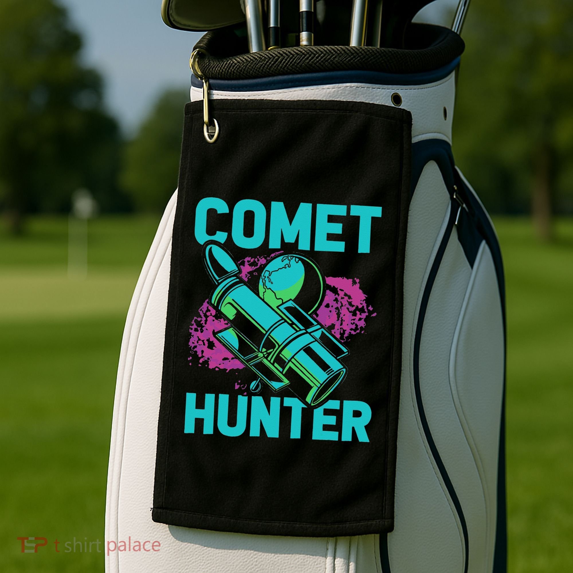 Comet Hunter I Astronomy Golf Towel