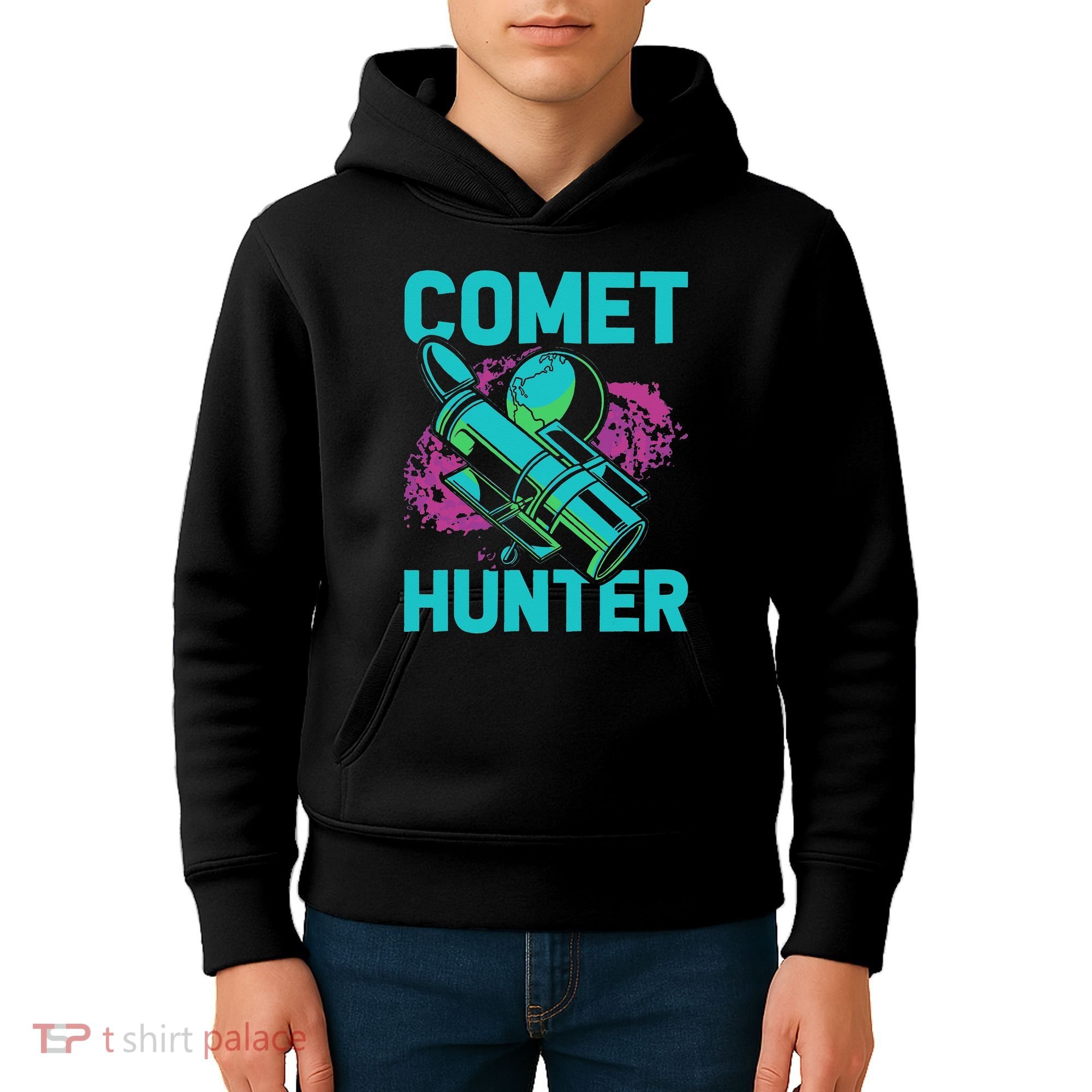 Comet Hunter I Astronomy Kids Hoodie