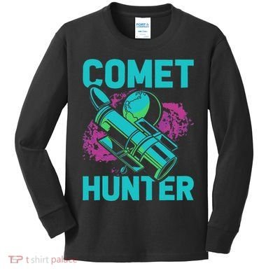 Comet Hunter I Astronomy Kids Long Sleeve Shirt