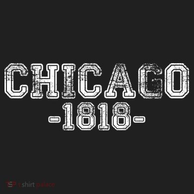 Chicago 1818 Retro Crop Fleece Hoodie