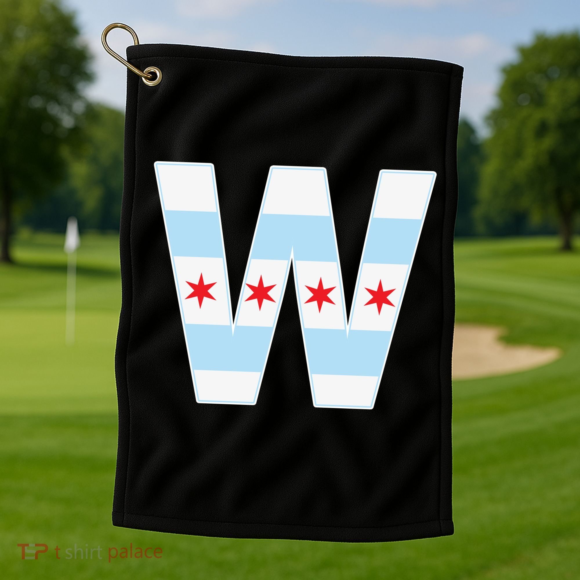 Chicago City Flag W Golf Towel