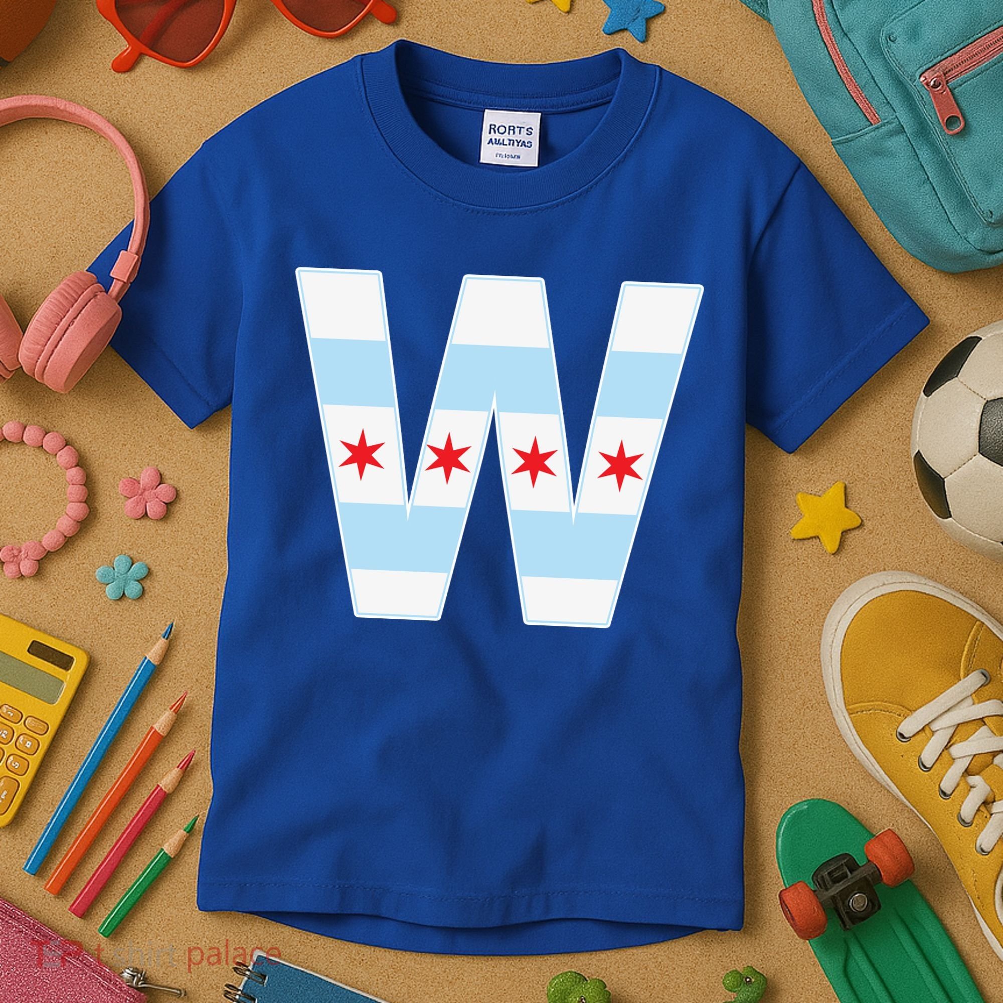 Chicago City Flag W Kids T-Shirt