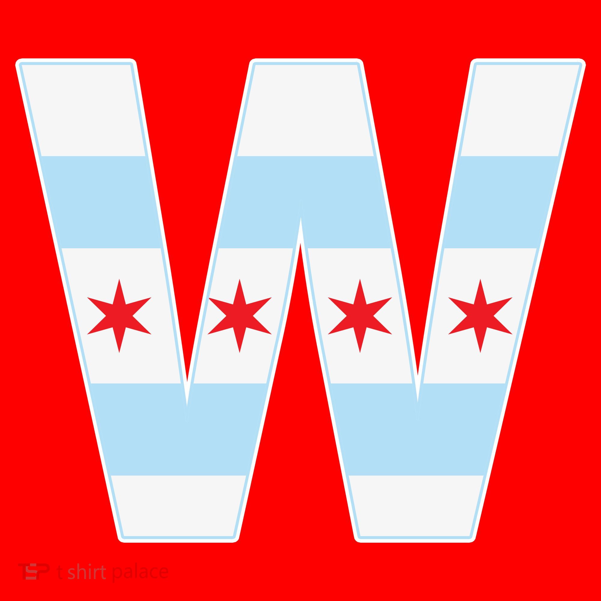 Chicago City Flag W Santa Hat
