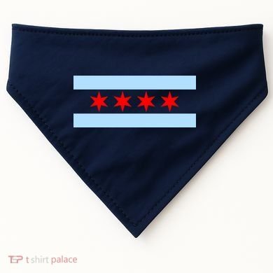 Chicago Flag USA-Made Doggie Bandana