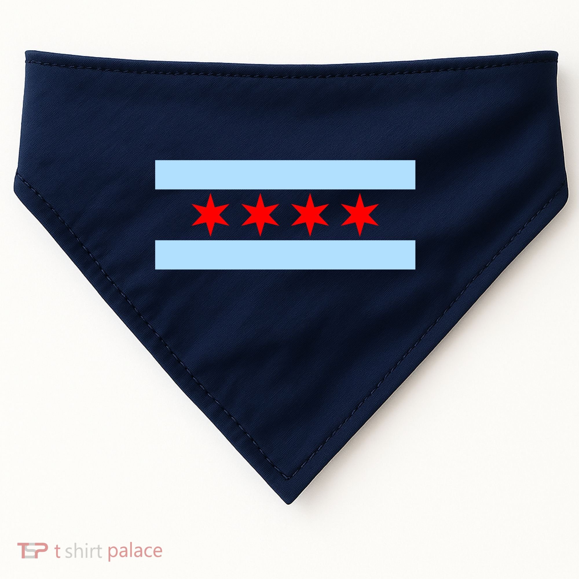 Chicago Flag USA-Made Doggie Bandana