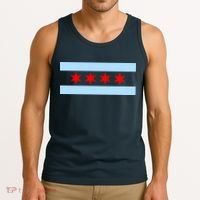 Chicago Flag Tank Top thumb 3