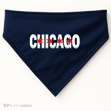 Chicago Flag Star Logo USA-Made Doggie Bandana