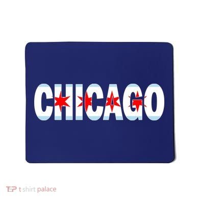 Chicago Flag Star Logo Mousepad