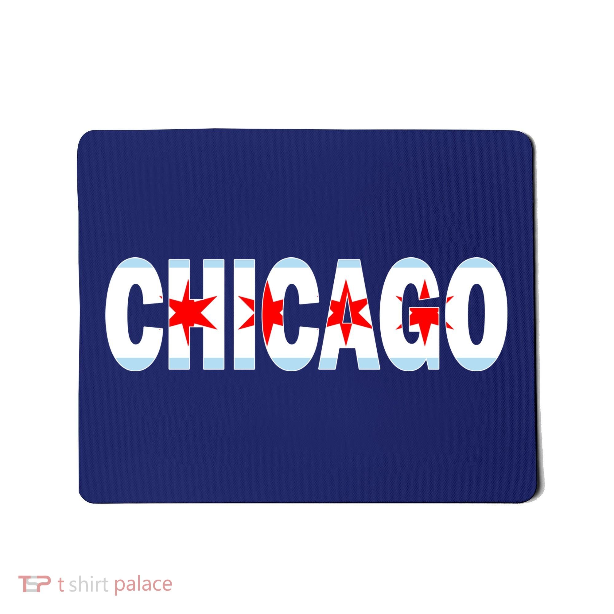 Chicago Flag Star Logo Mousepad