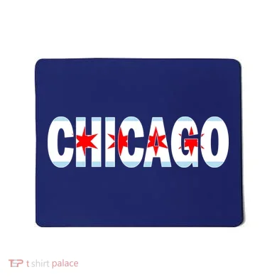 Chicago Flag Star Logo Mousepad