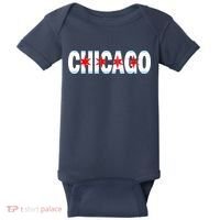 Chicago Flag Star Logo Baby Bodysuit thumb 0