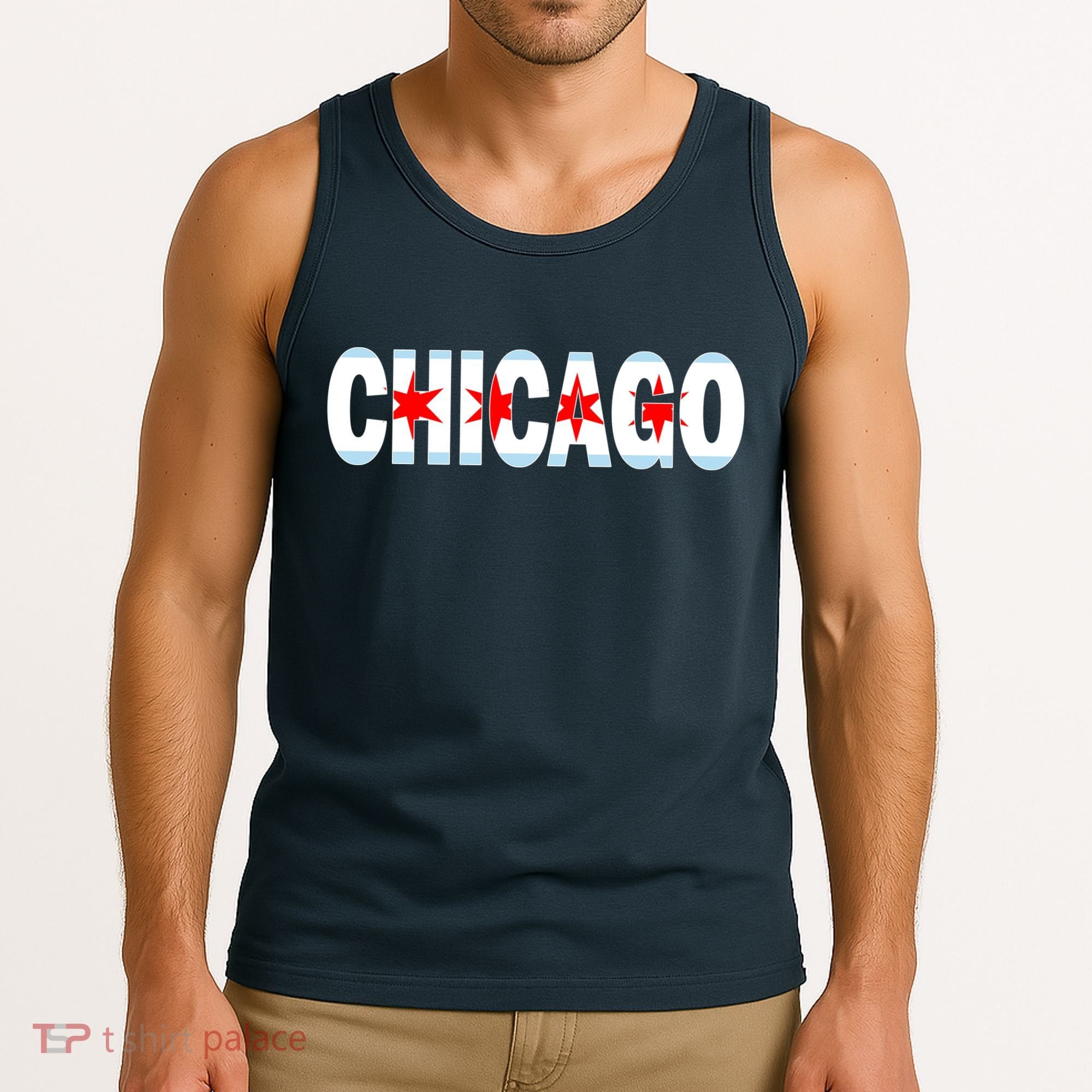 Chicago Flag Star Logo Tank Top
