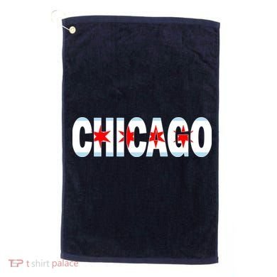 Chicago Flag Star Logo Golf Towel