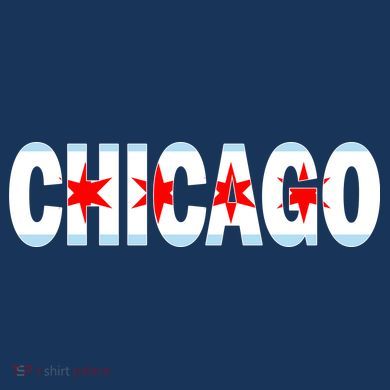 Chicago Flag Star Logo Women's V-Neck T-Shirt
