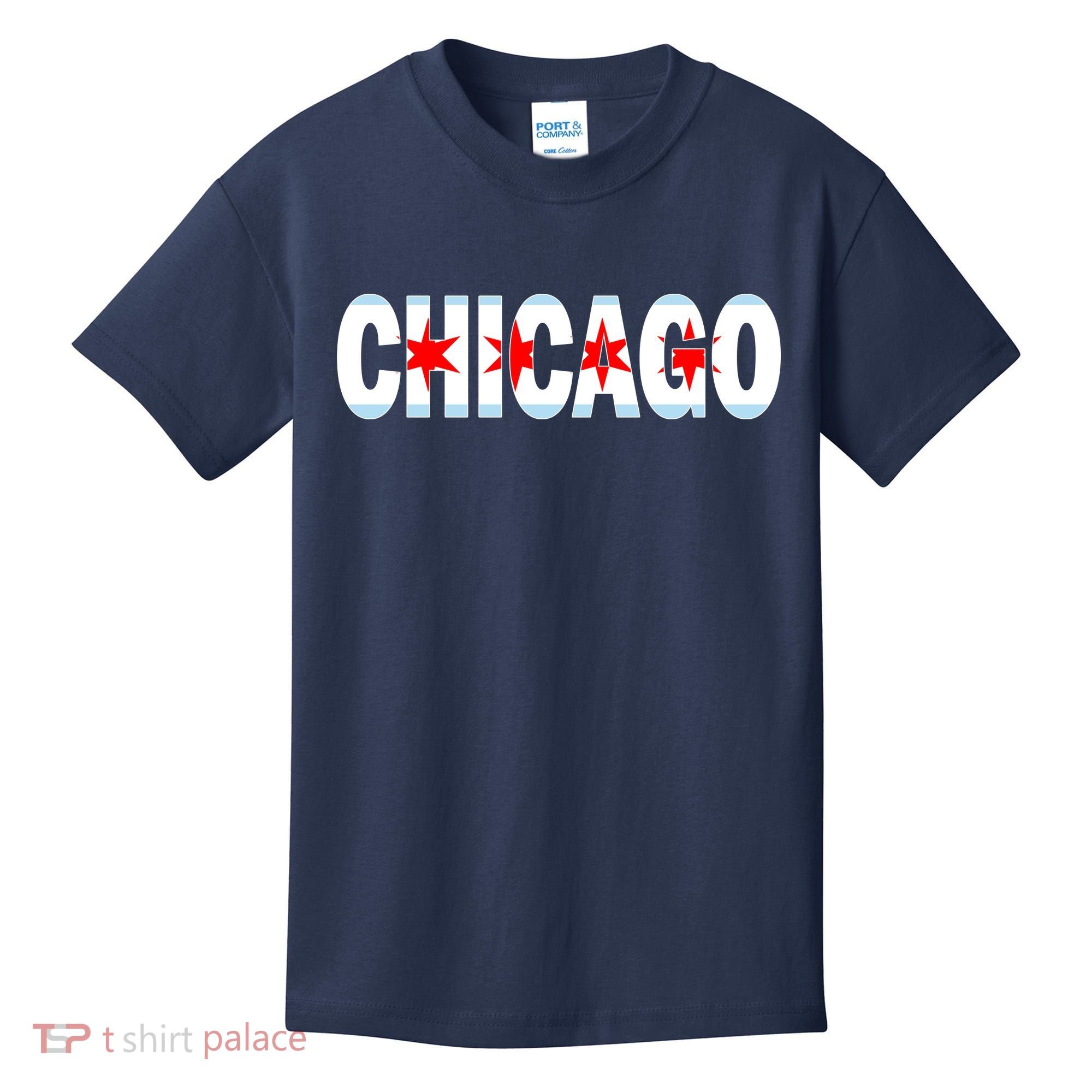 Chicago Flag Star Logo Kids T-Shirt