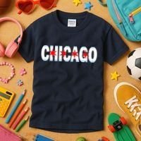 Chicago Flag Star Logo Kids T-Shirt thumb 3