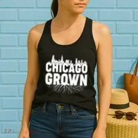 Chicago Grown Skyline Roots Women's Tank Top thumb 2