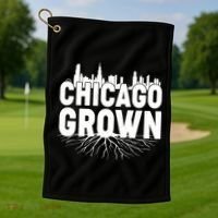 Chicago Grown Skyline Roots Golf Towel thumb 1