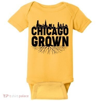 Chicago Grown Skyline Roots Baby Bodysuit
