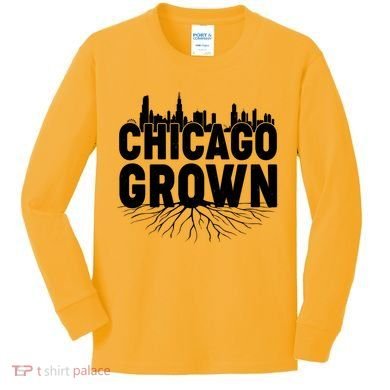 Chicago Grown Skyline Roots Kids Long Sleeve Shirt
