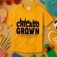 Chicago Grown Skyline Roots Kids T-Shirt thumb 3