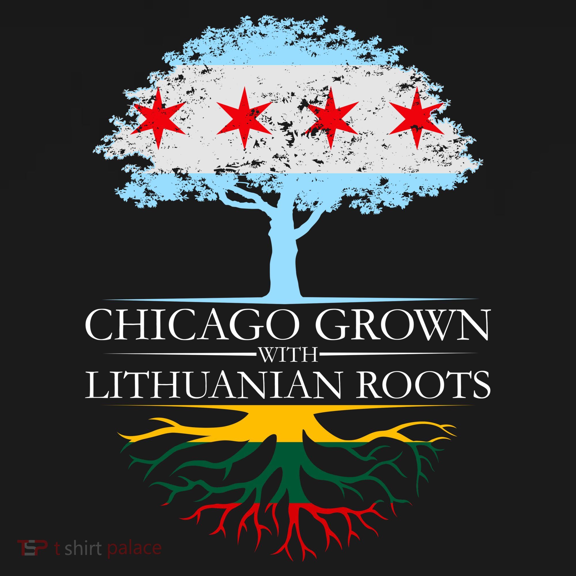 Chicago Grown With Lithuanian Roots Long Sleeve Shirt