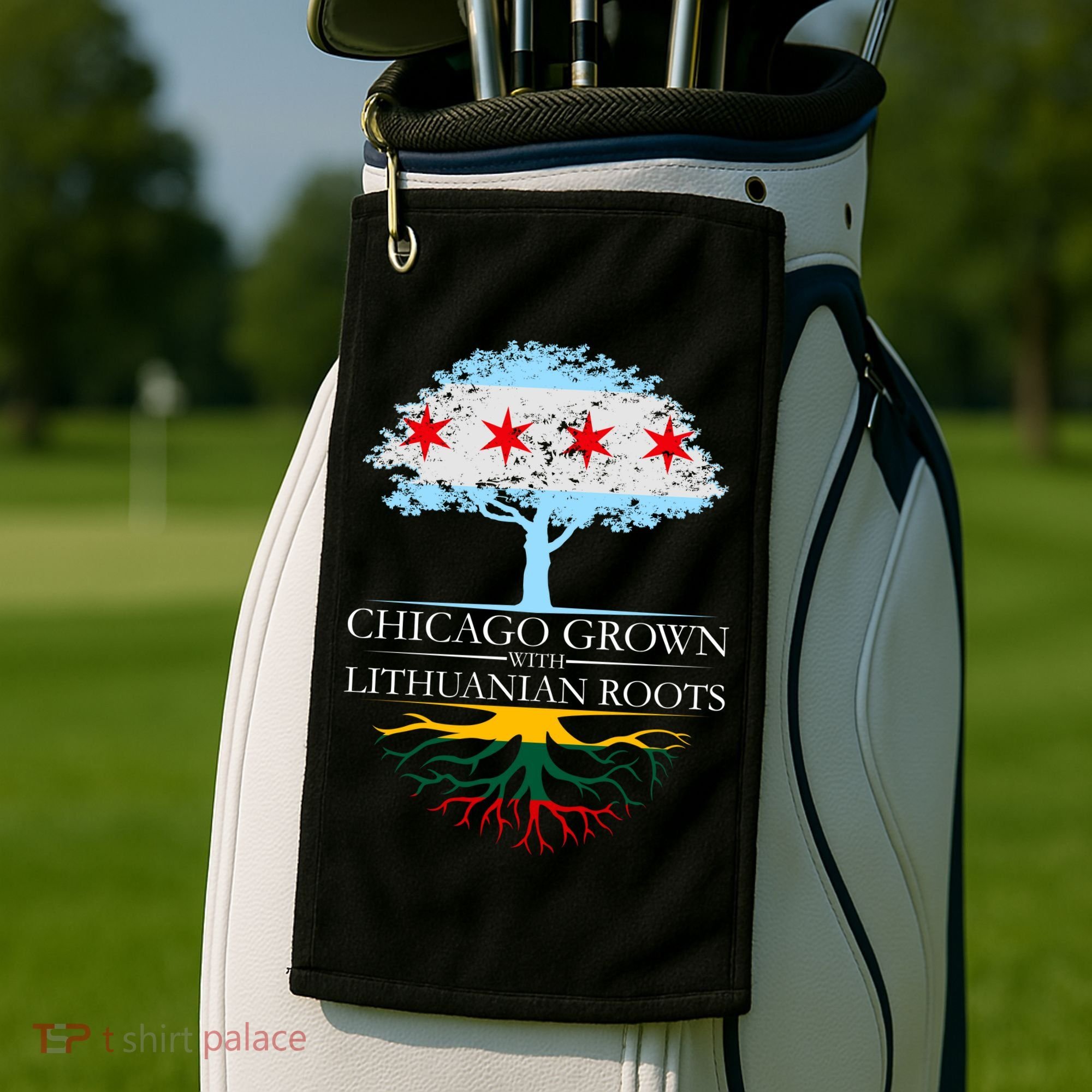 Chicago Grown With Lithuanian Roots Golf Towel