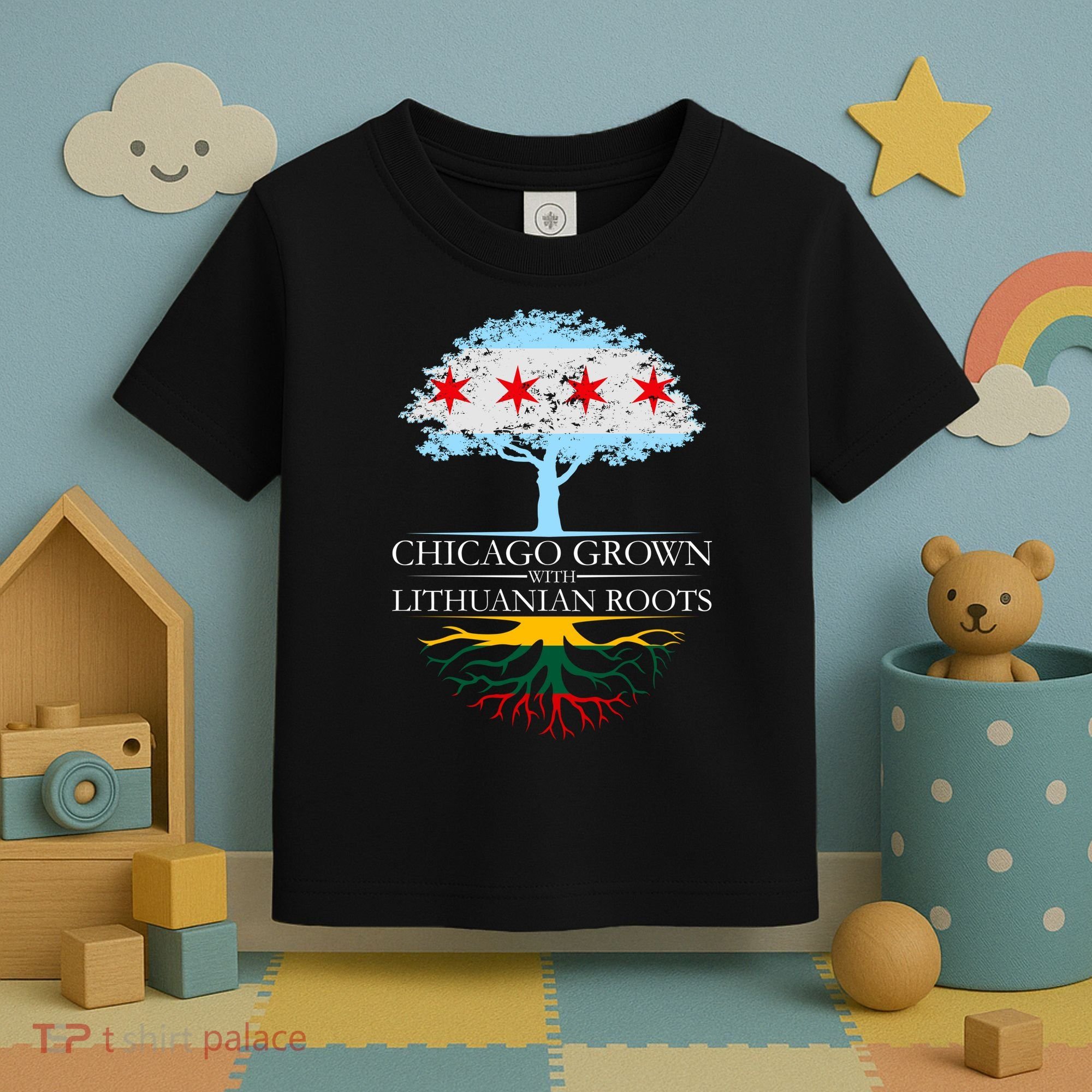 Chicago Grown With Lithuanian Roots Toddler T-Shirt