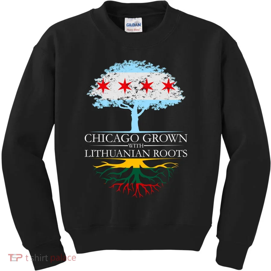 Chicago Grown With Lithuanian Roots Kids Sweatshirt