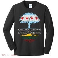 Chicago Grown With Lithuanian Roots Kids Long Sleeve Shirt thumb 0