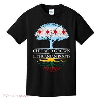 Chicago Grown With Lithuanian Roots Kids T-Shirt