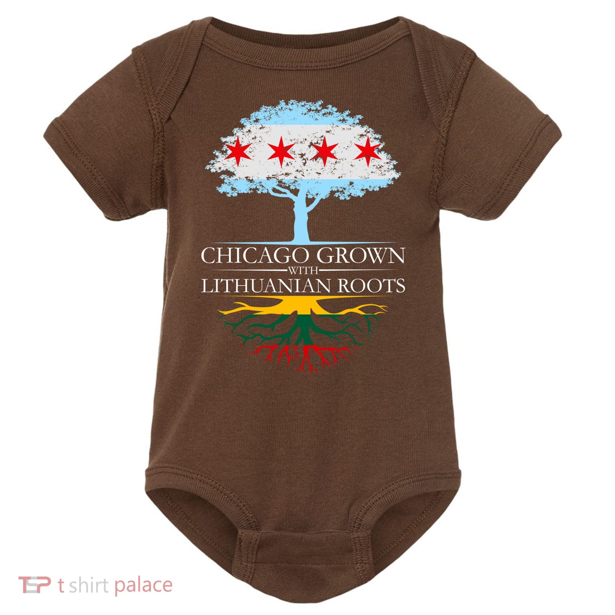 Chicago Grown With Lithuanian Roots Baby Bodysuit
