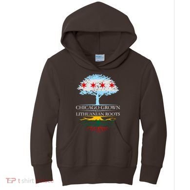 Chicago Grown With Lithuanian Roots Kids Hoodie