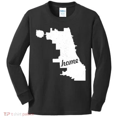 Chicago Home State Kids Long Sleeve Shirt