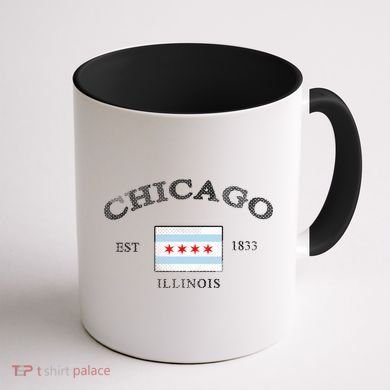Chicago Illinois Est 1833 Coffee Mug back