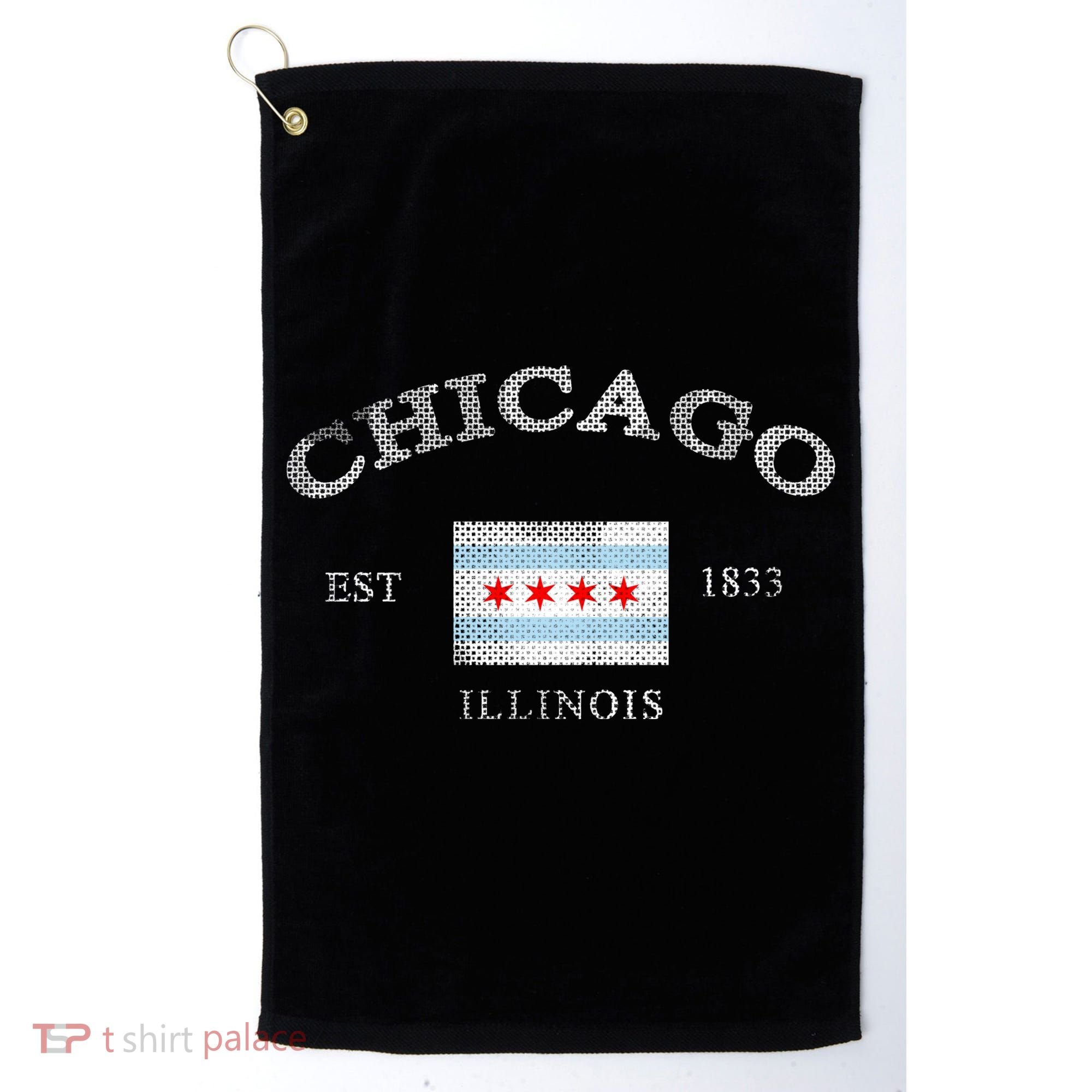 Chicago Illinois Est 1833 Golf Towel