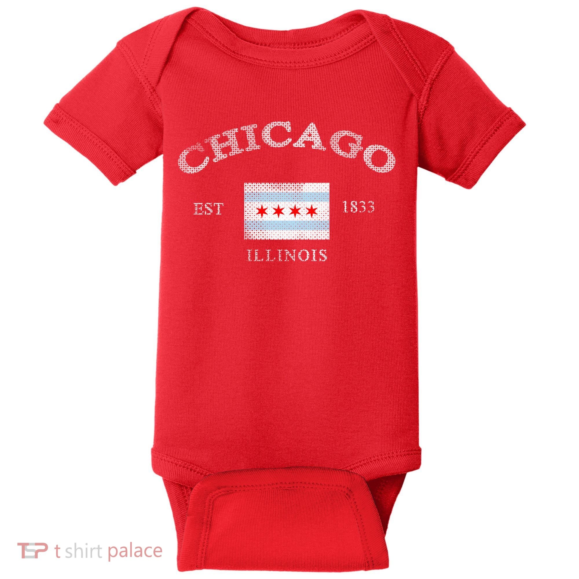 Chicago Illinois Est 1833 Baby Bodysuit